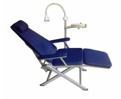 Portable Foldable Dental Patient Chair with Cold Light Lamp and Instrument