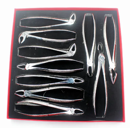 Oral Dental Surgery Extracting Elevators Forceps Instruments Kit