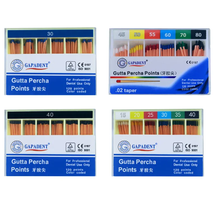 Dental Disposable Consumable Materials Gutta Percha Points With 02/04/06 Taper