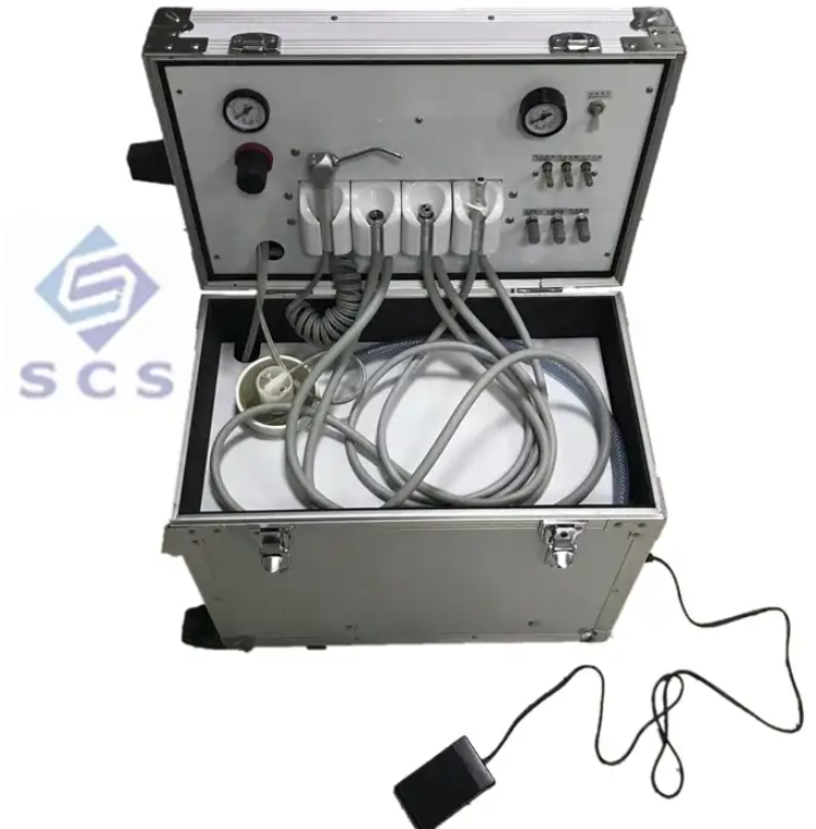 Portable Dental Turbine Machine Full Set with Build-in Compresspor