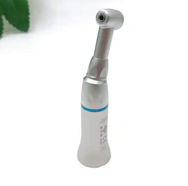 1:1 dental Low Speed Push button blue ring contra angle handpiece