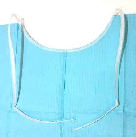 Disposable Medical waterproof Apron cotton Dentist/Dental cotton Bibs with tie