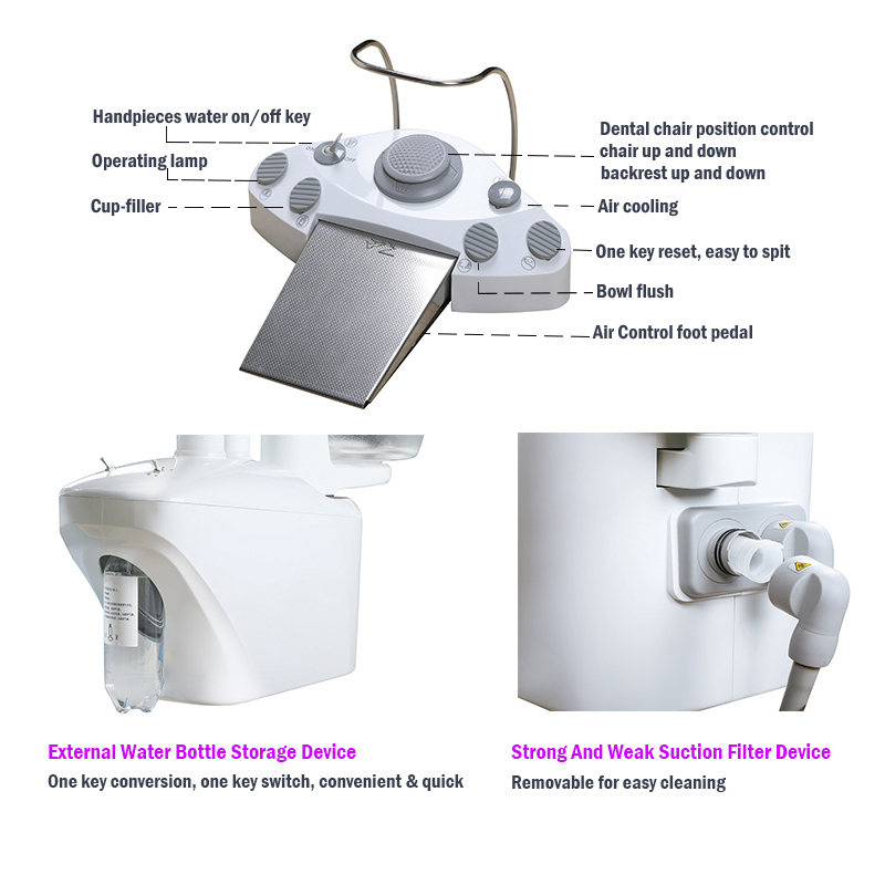 Full Set S610 Electric Dental Chair With Height-Adjustable