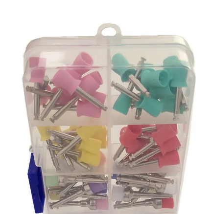 Disposable Latch Type Polisher Cups Kits 100pcs/set Dental Prophy Brushes