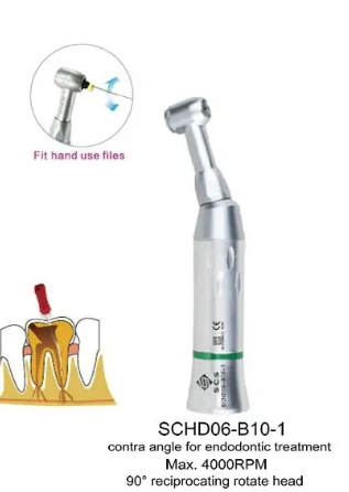 10:1 Reduction Dental Endodontic Contra Angle Dental Low Speed Handpiece