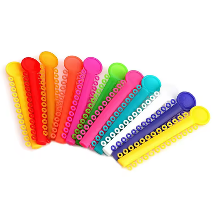 Dental Rubber Bands Colorful Orthodontic Elastic Ligature Tie