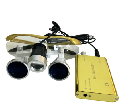 Dental Binocular Head Surgical Eye Loupes 2.5X Magnification with LED