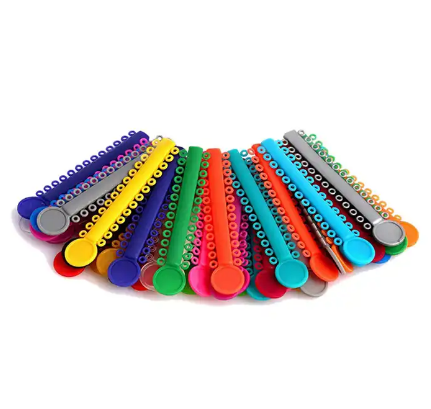 Dental Rubber Bands Colorful Orthodontic Elastic Ligature Tie