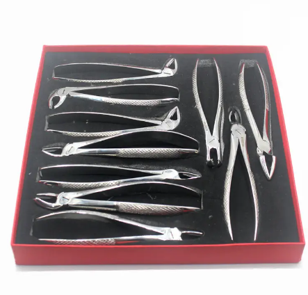 Oral Dental Surgery Extracting Elevators Forceps Instruments Kit