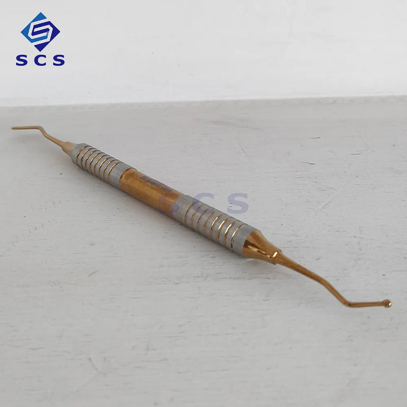 Manual Dental Filling Instrument with Golden Handle Professional Use