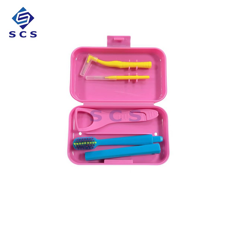 Dental Mini Portable Orthodontic Cleaning Dental Care Kit Toothbrush Box