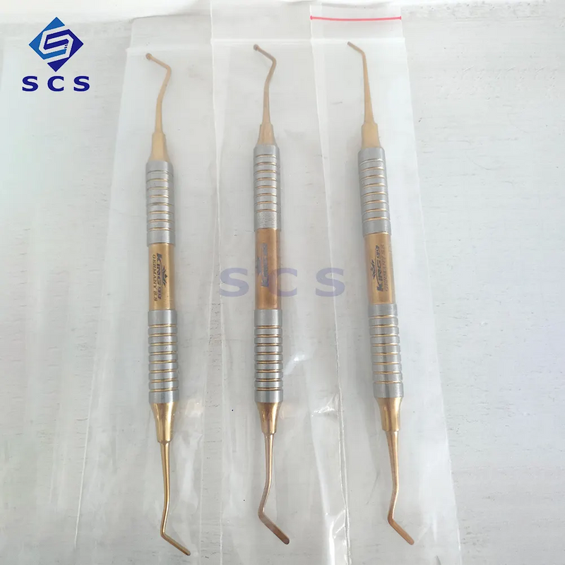 Manual Dental Filling Instrument with Golden Handle Professional Use