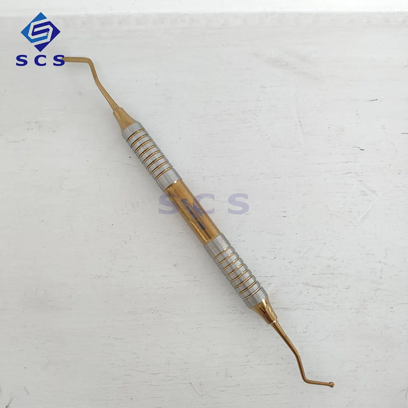Manual Dental Filling Instrument with Golden Handle Professional Use