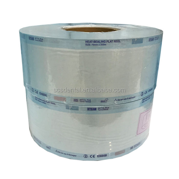 Flat Reel Disposable Dental Sterilization Roll Pouch