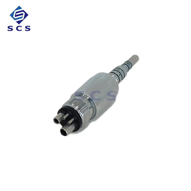Metal Dental Handpiece With Portable 6-Hole Fiber Optic & Quick Coupling
