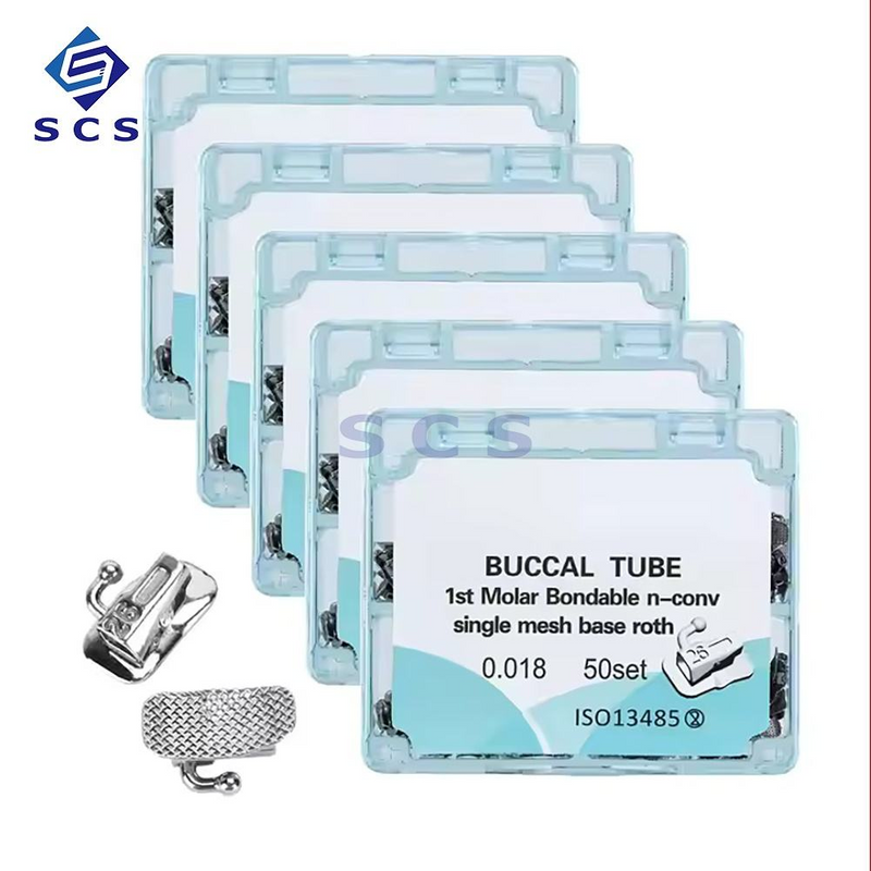 Dental Medical Unit Hospital Metal Bondable Orthodontic Buccal Tube