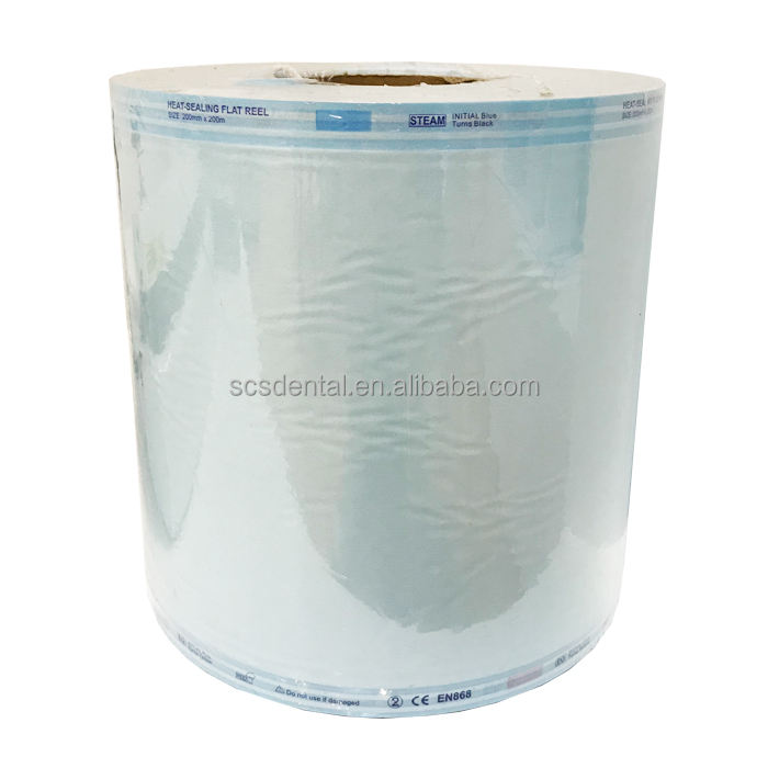 Flat Reel Disposable Dental Sterilization Roll Pouch