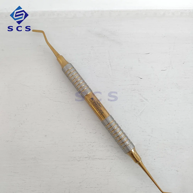 Manual Dental Filling Instrument with Golden Handle Professional Use