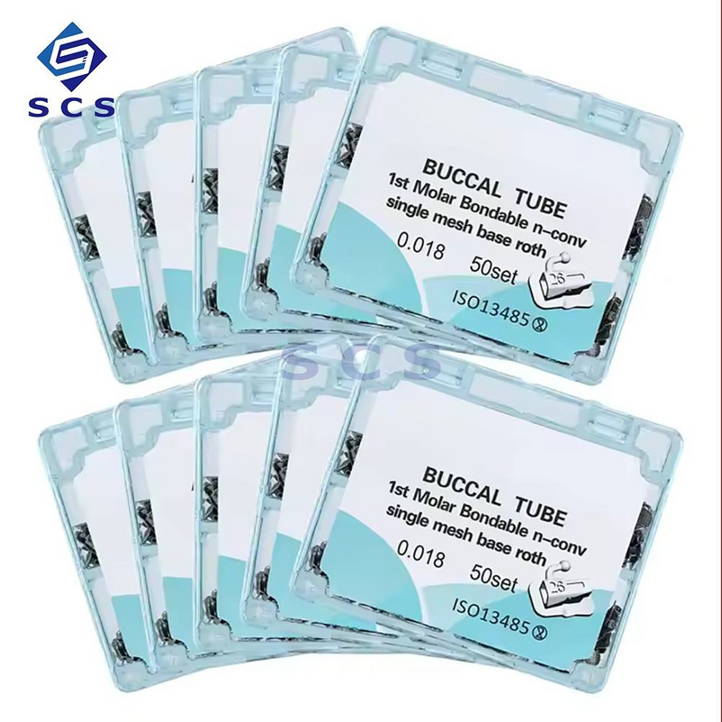 Dental Medical Unit Hospital Metal Bondable Orthodontic Buccal Tube