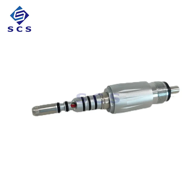 Metal Dental Handpiece With Portable 6-Hole Fiber Optic & Quick Coupling