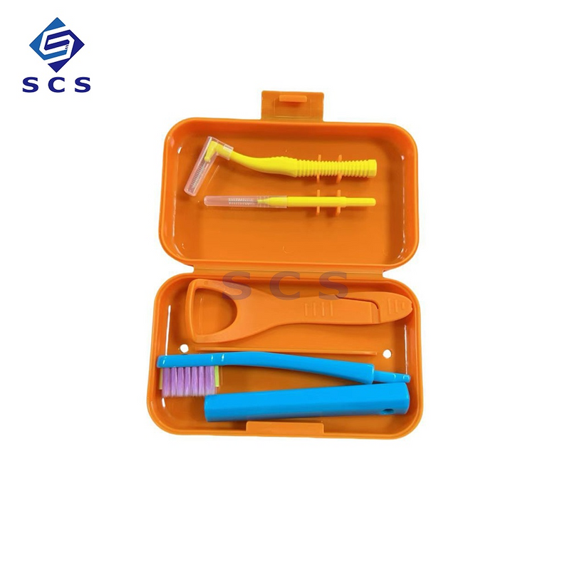 Dental Mini Portable Orthodontic Cleaning Dental Care Kit Toothbrush Box