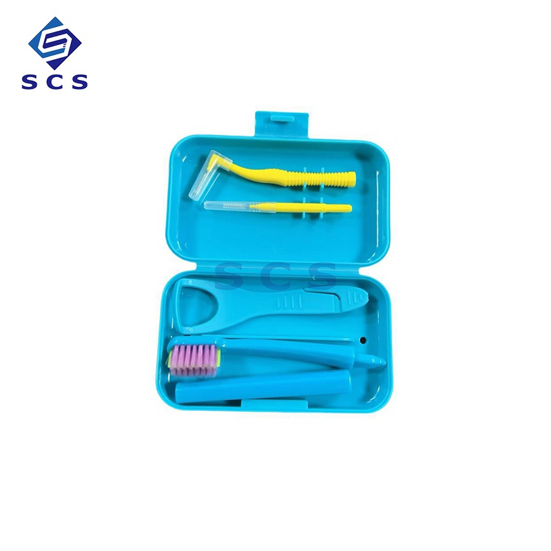 Dental Mini Portable Orthodontic Cleaning Dental Care Kit Toothbrush Box
