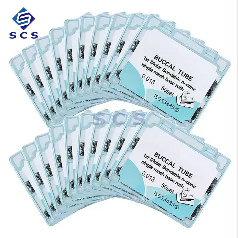 Dental Medical Unit Hospital Metal Bondable Orthodontic Buccal Tube