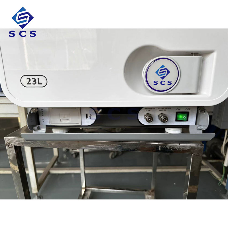 Clinical Benchtop Autoclave 23L Class B Portable Dental Autoclave Steam Sterilizer