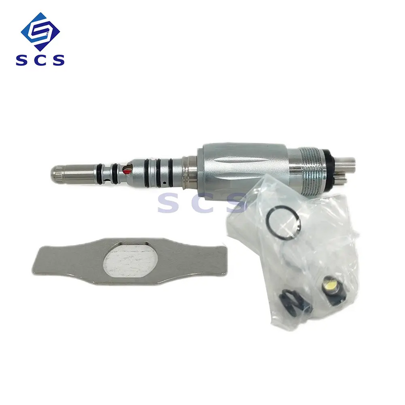 Metal Dental Handpiece With Portable 6-Hole Fiber Optic & Quick Coupling