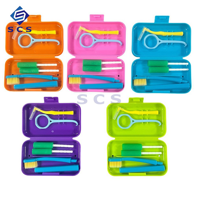 Dental Mini Portable Orthodontic Cleaning Dental Care Kit Toothbrush Box