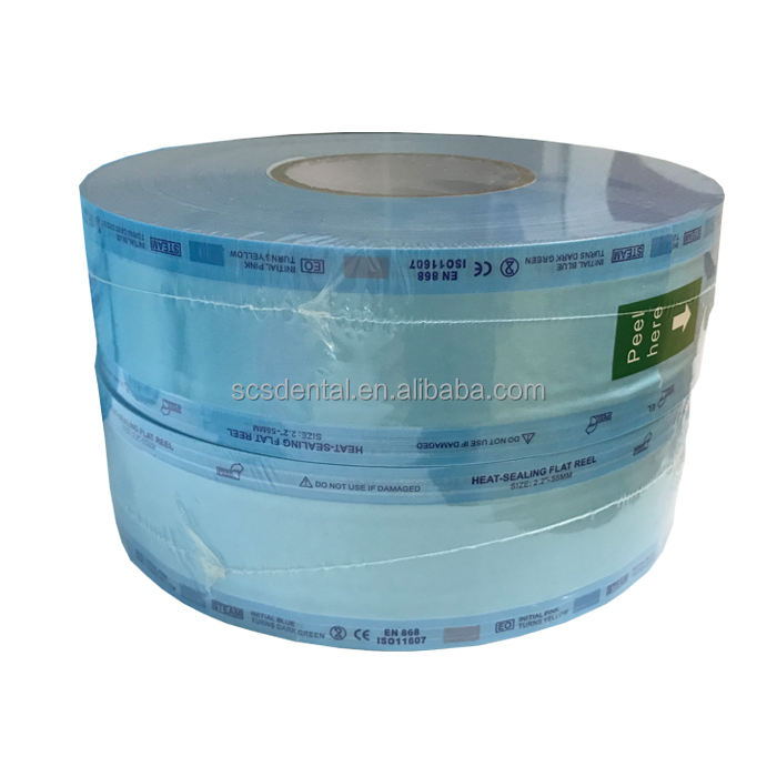 Flat Reel Disposable Dental Sterilization Roll Pouch