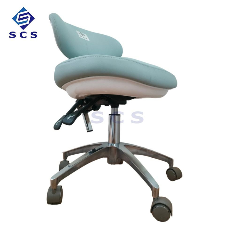 Soft Cushion Leather Doctor Assistant Stool with Steam Lift & Manual Height Adjustment