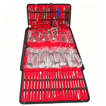 61 PCS Stainless Steel Instrument Kit Set Oral Dental Surgery Extracting Elevators Forceps 