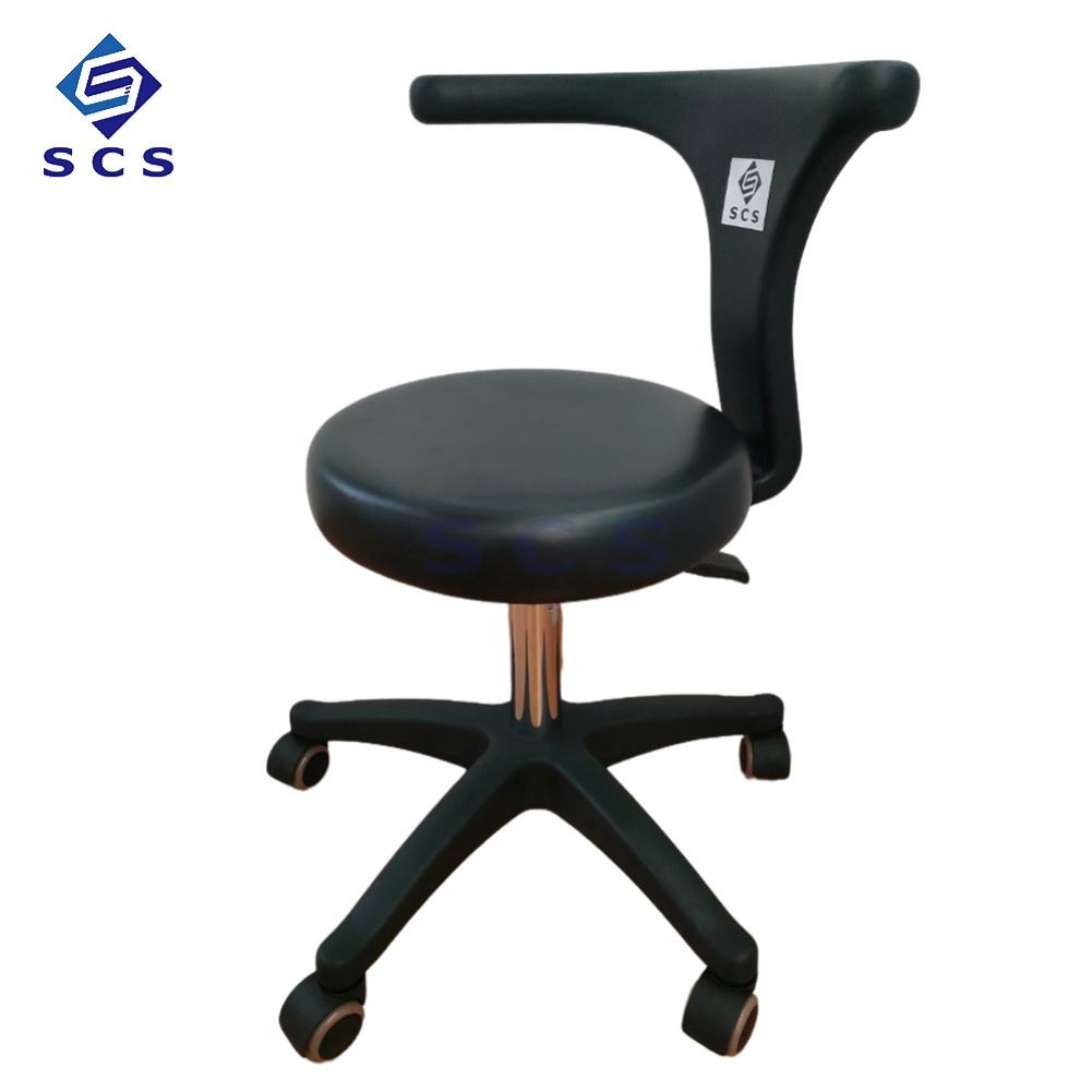 Leather Steam Lift Class II Portable Clinic Doctor Dental Nurse Assistant Stool with Armrest